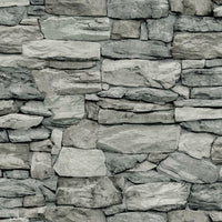 Stone Peel and Stick Wallpaper Peel and Stick Wallpaper RoomMates Roll Grey 