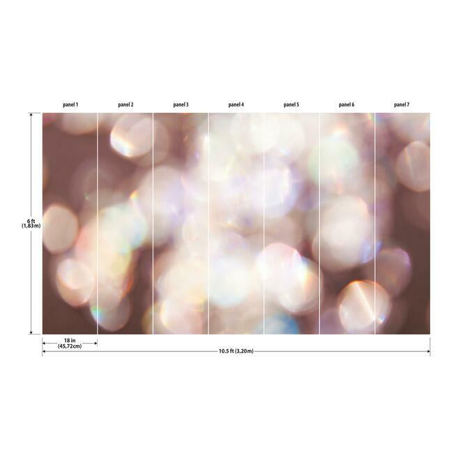 Shimmering Dots Peel & Stick Wall Mural Wall Mural RoomMates   