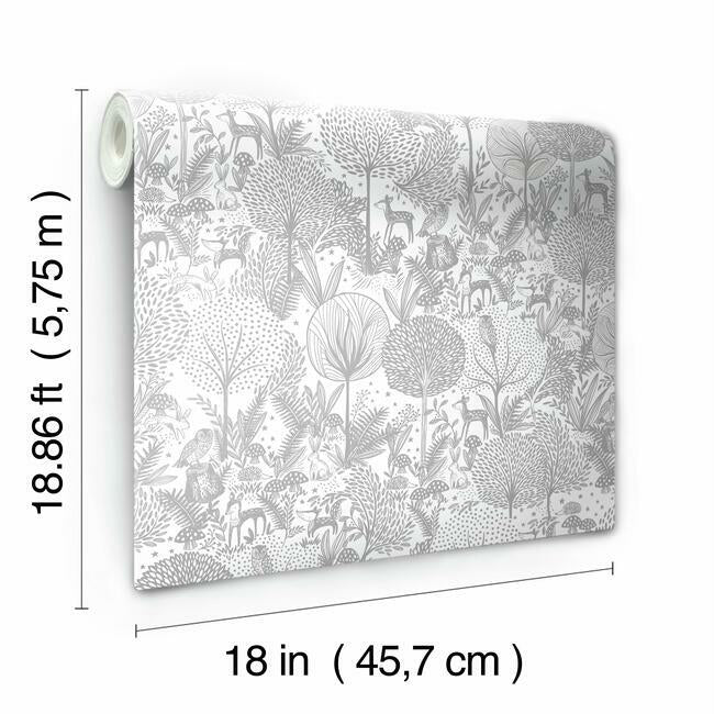 Forest Friends Peel & Stick Wallpaper Peel and Stick Wallpaper RoomMates   