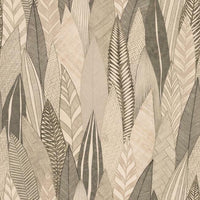 Fern & Feathers Peel & Stick Wallpaper Peel and Stick Wallpaper RoomMates Roll Tan 