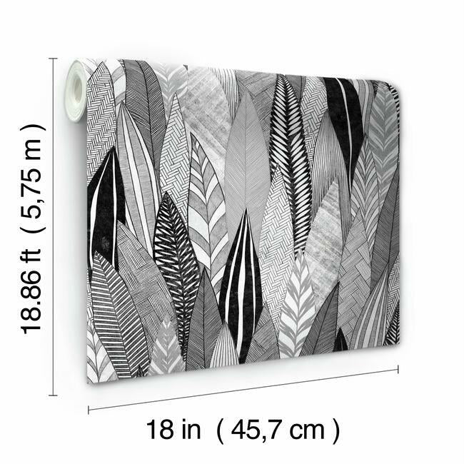 Fern & Feathers Peel & Stick Wallpaper Peel and Stick Wallpaper RoomMates   