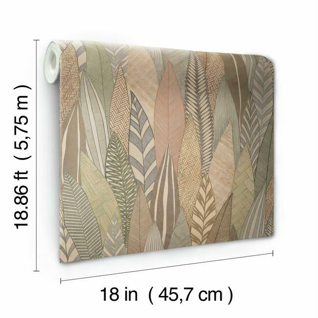 Fern & Feathers Peel & Stick Wallpaper Peel and Stick Wallpaper RoomMates   