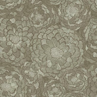 Zen Dahlia Peel & Stick Wallpaper Peel and Stick Wallpaper RoomMates Roll Brown 