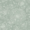 Zen Dahlia Peel & Stick Wallpaper Peel and Stick Wallpaper RoomMates Roll Green 