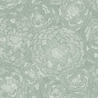 Zen Dahlia Peel & Stick Wallpaper Peel and Stick Wallpaper RoomMates Roll Green 