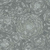 Zen Dahlia Peel & Stick Wallpaper Peel and Stick Wallpaper RoomMates Roll Grey 