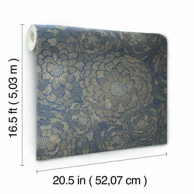 Zen Dahlia Peel & Stick Wallpaper Peel and Stick Wallpaper RoomMates   