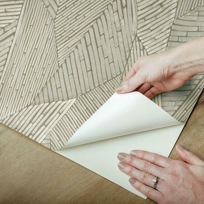 Woven Reed Stitch Peel & Stick Wallpaper Peel and Stick Wallpaper RoomMates   
