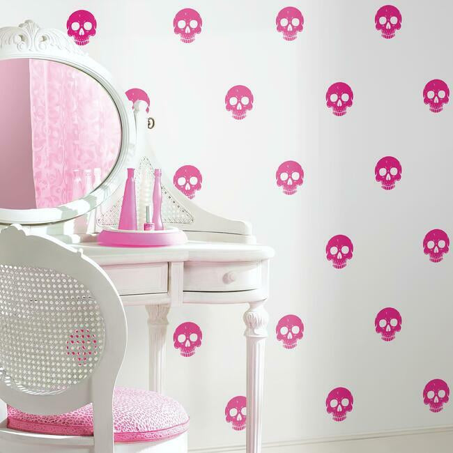 Disney Cruella Glamour Skulls Peel & Stick Wallpaper Peel and Stick Wallpaper RoomMates   