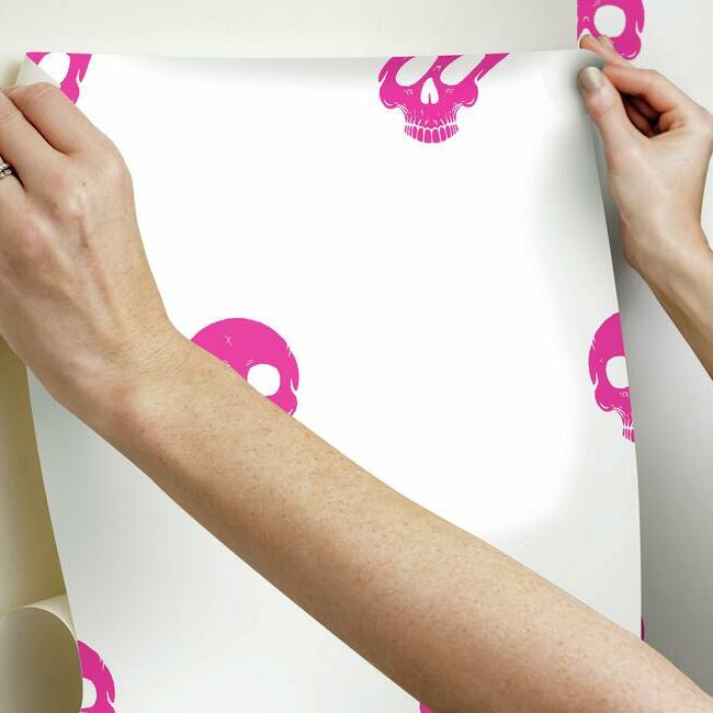 Disney Cruella Glamour Skulls Peel & Stick Wallpaper Peel and Stick Wallpaper RoomMates   