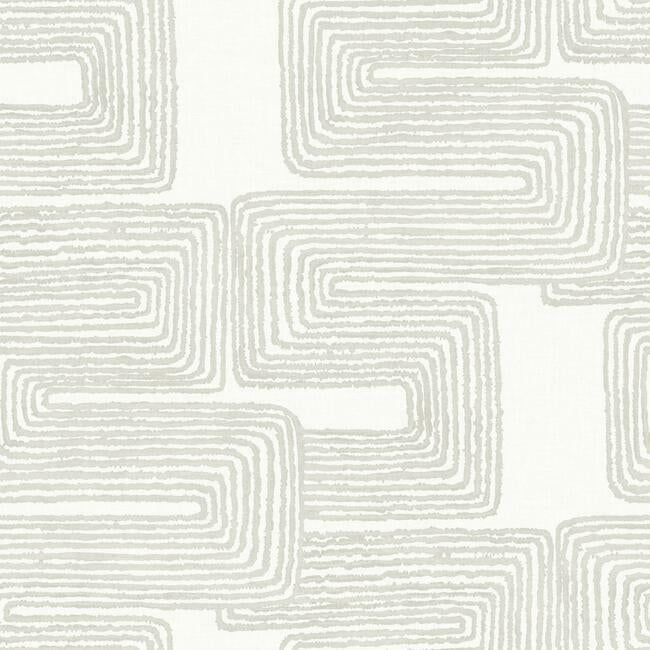 Nikki Chu Zulu Signature Peel & Stick Wallpaper Peel and Stick Wallpaper RoomMates Roll White 