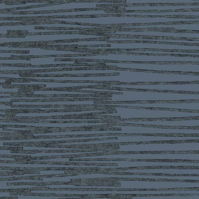Nikki Chu Burundi Thatch Peel & Stick Wallpaper Peel and Stick Wallpaper RoomMates Roll Navy 
