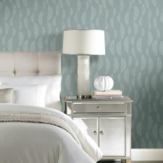 Nikki Chu Seychelles Wave Peel & Stick Wallpaper Peel and Stick Wallpaper RoomMates   