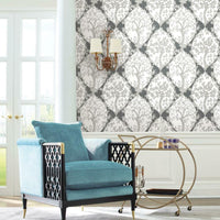 Tree and Vine Ogee Peel and Stick Wallpaper Peel and Stick Wallpaper RoomMates   
