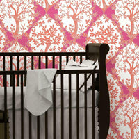 Tree and Vine Ogee Peel and Stick Wallpaper Peel and Stick Wallpaper RoomMates   
