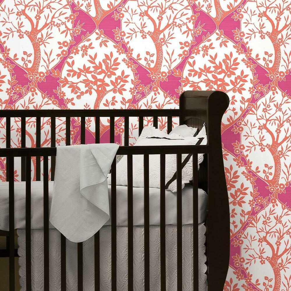 Tree and Vine Ogee Peel and Stick Wallpaper Peel and Stick Wallpaper RoomMates   