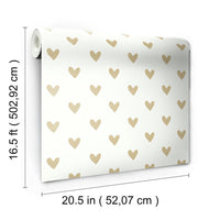 Heart Peel and Stick Wallpaper Peel and Stick Wallpaper RoomMates   