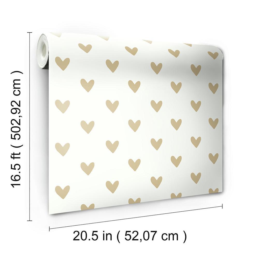 Heart Peel and Stick Wallpaper Peel and Stick Wallpaper RoomMates   