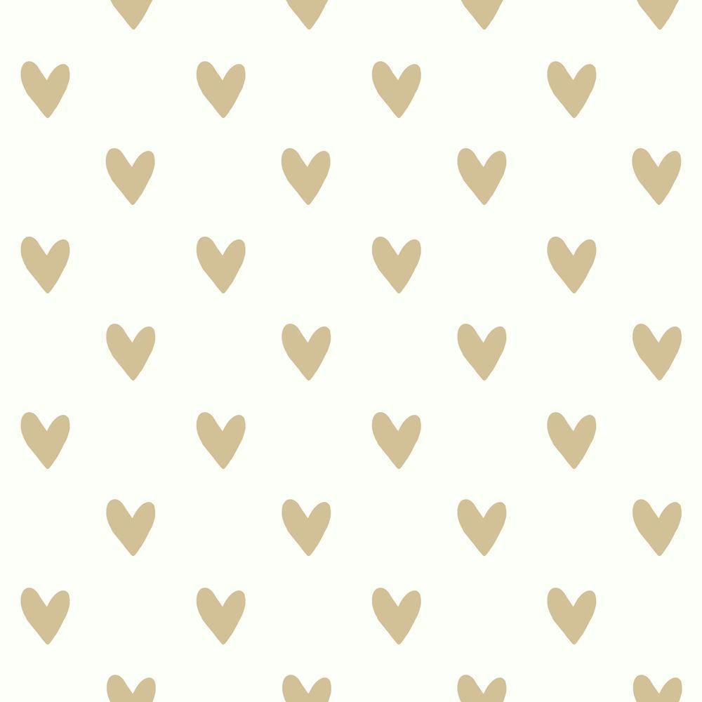 Heart Peel and Stick Wallpaper Peel and Stick Wallpaper RoomMates Roll  