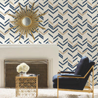 Chevron Stripe Peel and Stick Wallpaper Peel and Stick Wallpaper RoomMates   