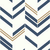Chevron Stripe Peel and Stick Wallpaper Peel and Stick Wallpaper RoomMates Roll Blue 