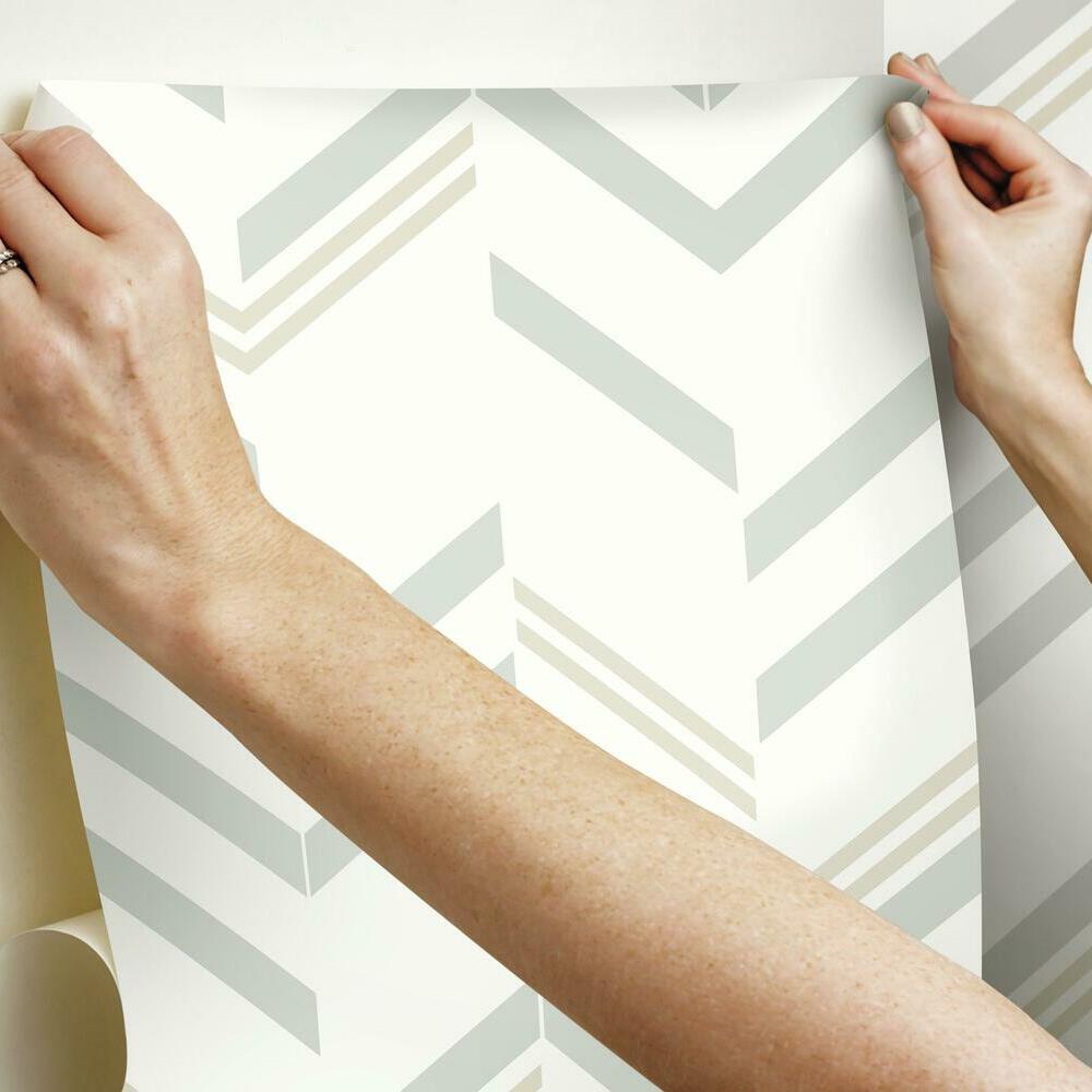 Chevron Stripe Peel and Stick Wallpaper Peel and Stick Wallpaper RoomMates   