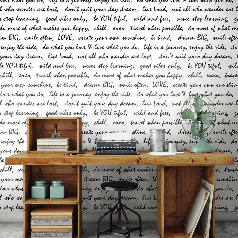 Dream Big Script Peel and Stick Wallpaper Peel and Stick Wallpaper RoomMates   