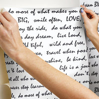 Dream Big Script Peel and Stick Wallpaper Peel and Stick Wallpaper RoomMates   