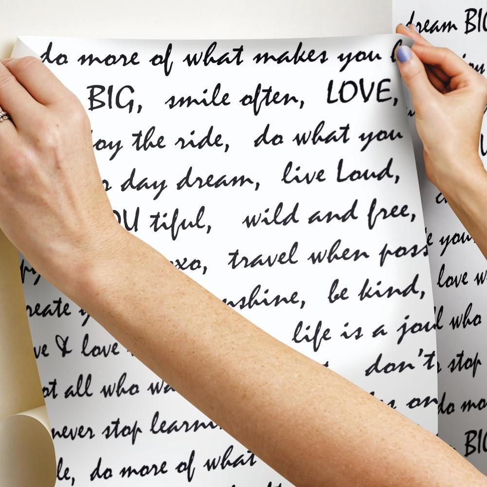 Dream Big Script Peel and Stick Wallpaper Peel and Stick Wallpaper RoomMates   