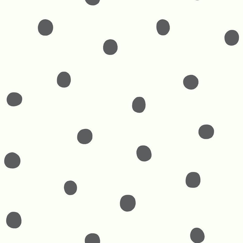 Black Dots Peel and Stick Wallpaper Peel and Stick Wallpaper RoomMates Roll  