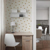 Large Gold Dot Peel and Stick Wallpaper Peel and Stick Wallpaper RoomMates   