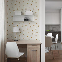 Large Gold Dot Peel and Stick Wallpaper Peel and Stick Wallpaper RoomMates   
