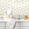 Large Gold Dot Peel and Stick Wallpaper Peel and Stick Wallpaper RoomMates   