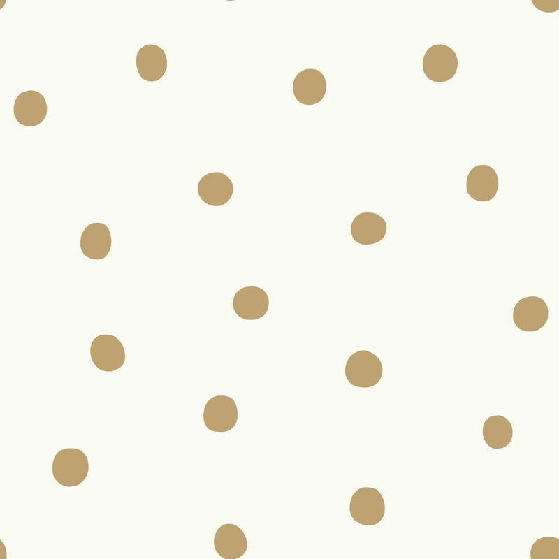 Large Gold Dot Peel and Stick Wallpaper Peel and Stick Wallpaper RoomMates Roll  
