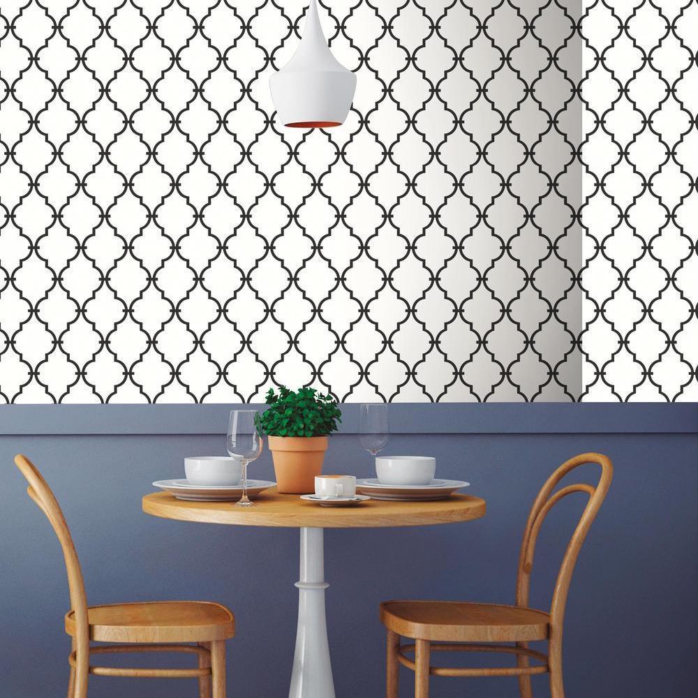Modern Trellis Peel and Stick Wallpaper Peel and Stick Wallpaper RoomMates   