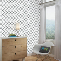 Modern Trellis Peel and Stick Wallpaper Peel and Stick Wallpaper RoomMates   