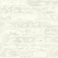 Brick Peel and Stick Wallpaper Peel and Stick Wallpaper RoomMates Roll Off White 