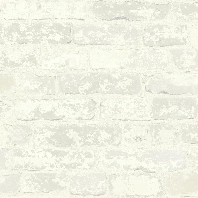Brick Peel and Stick Wallpaper Peel and Stick Wallpaper RoomMates Roll Off White 