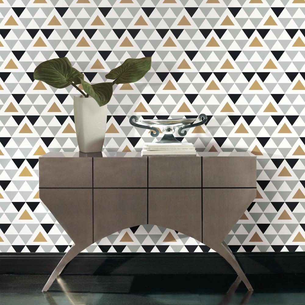 Geometric Triangle Peel and Stick Wallpaper Peel and Stick Wallpaper RoomMates   