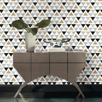 Geometric Triangle Peel and Stick Wallpaper Peel and Stick Wallpaper RoomMates   