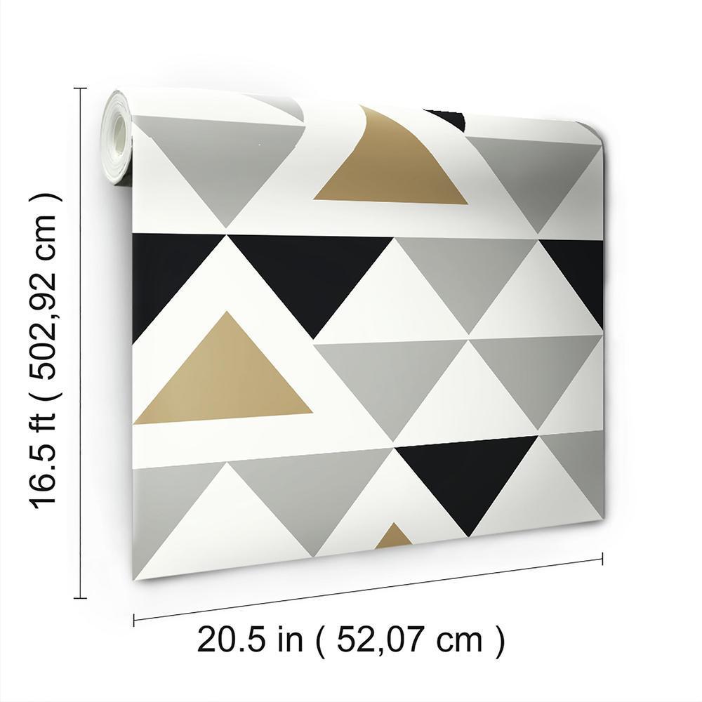 Geometric Triangle Peel and Stick Wallpaper Peel and Stick Wallpaper RoomMates   