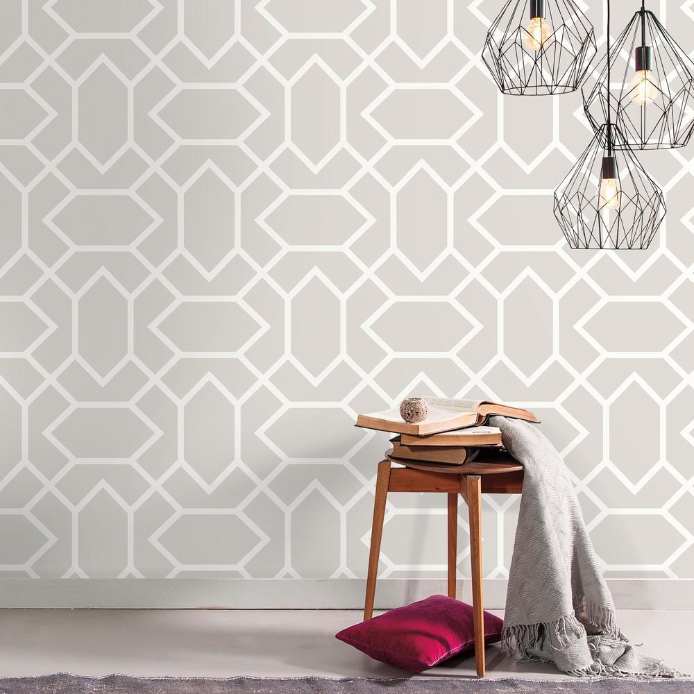 Modern Geometric Peel and Stick Wallpaper Peel and Stick Wallpaper RoomMates   