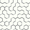 Open Geometric Peel and Stick Wallpaper Peel and Stick Wallpaper RoomMates Roll Gray 
