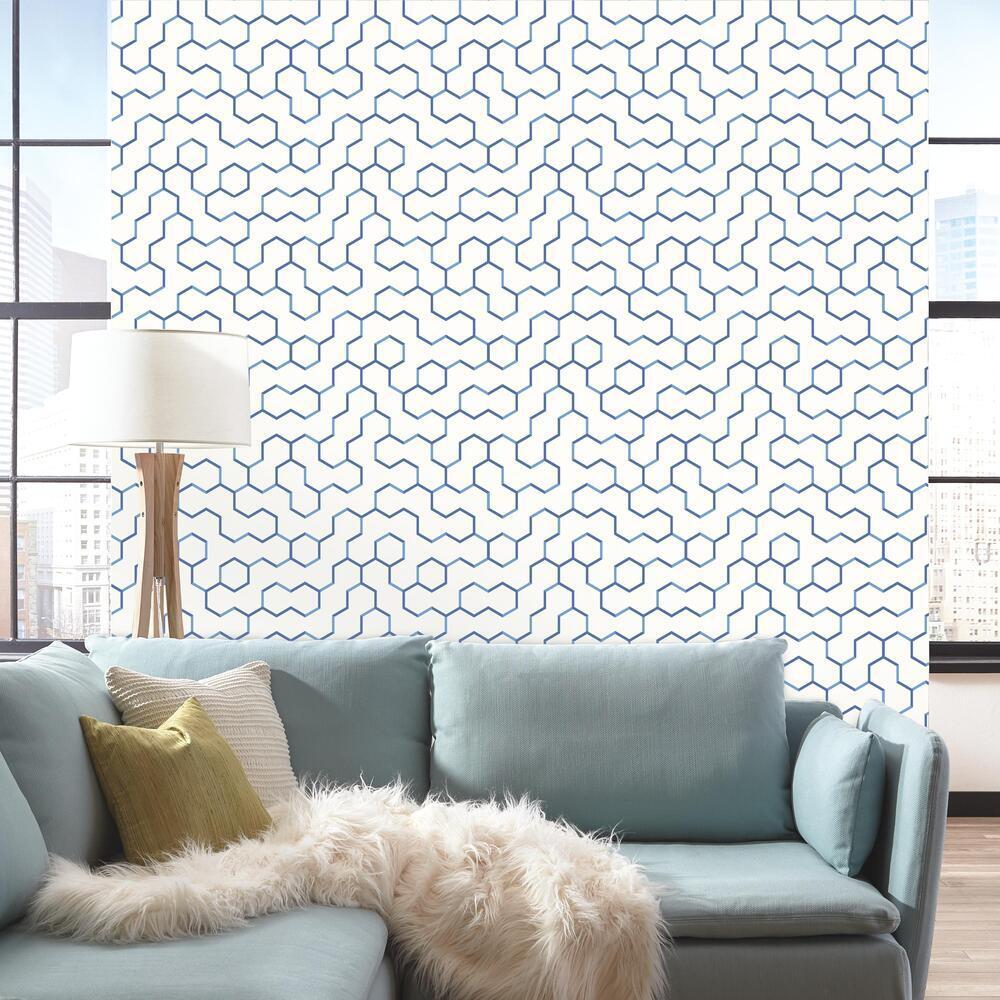 Open Geometric Peel and Stick Wallpaper Peel and Stick Wallpaper RoomMates   