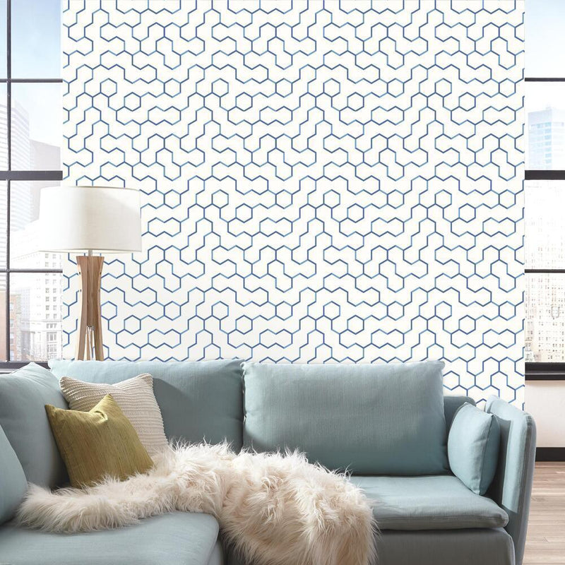 Open Geometric Peel and Stick Wallpaper Peel and Stick Wallpaper RoomMates   