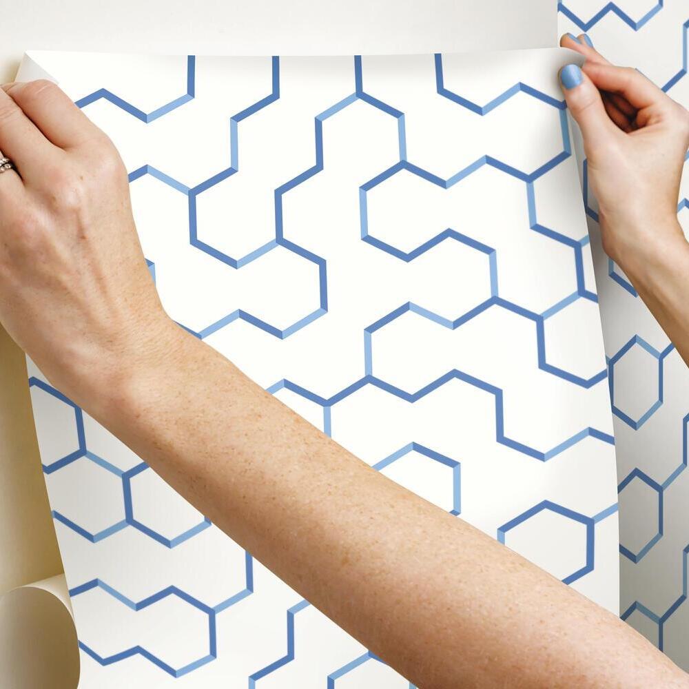 Open Geometric Peel and Stick Wallpaper Peel and Stick Wallpaper RoomMates   