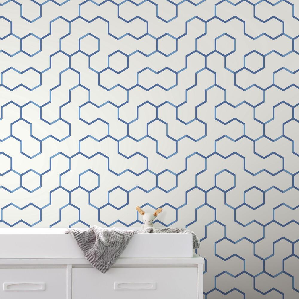 Open Geometric Peel and Stick Wallpaper Peel and Stick Wallpaper RoomMates   
