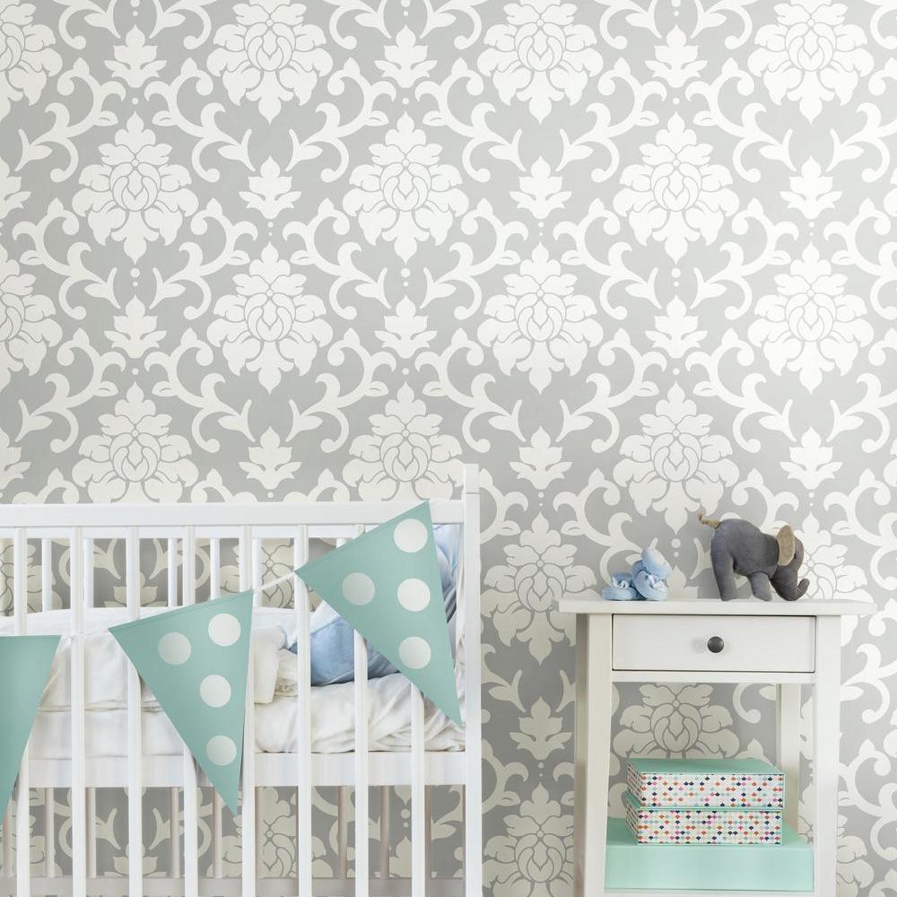 Damask Peel And Stick Wallpaper Peel and Stick Wallpaper RoomMates   