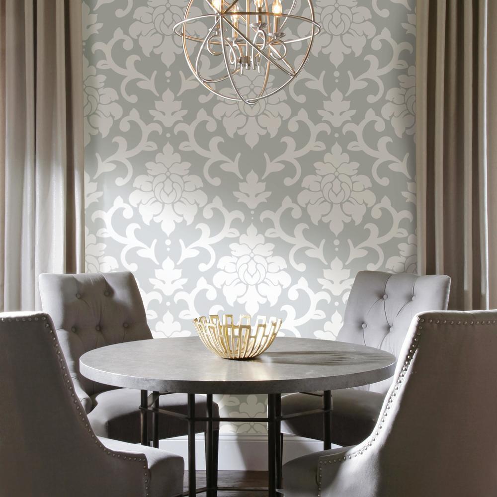 Damask Peel And Stick Wallpaper Peel and Stick Wallpaper RoomMates   