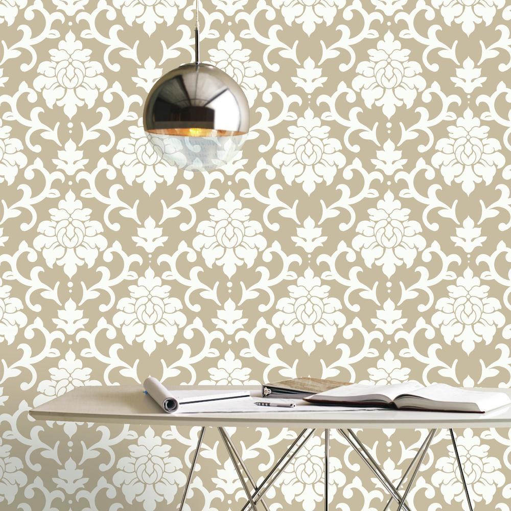 Damask Peel And Stick Wallpaper Peel and Stick Wallpaper RoomMates   
